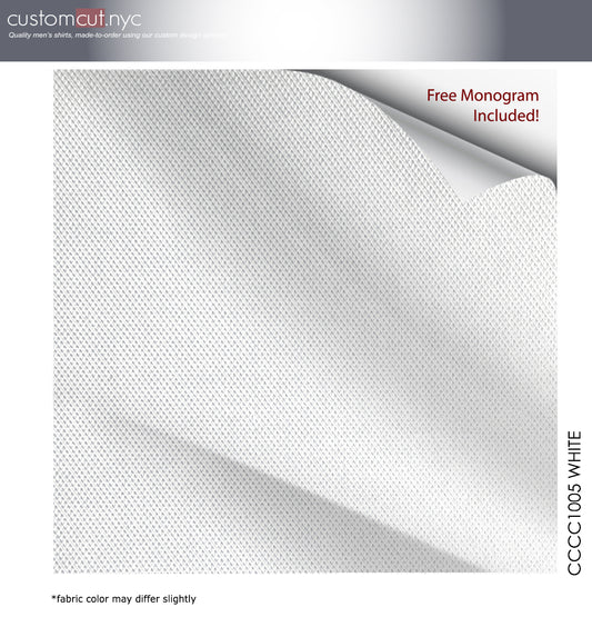 White 100% Cotton 80X2's Count Dress Shirt (#cc1005)