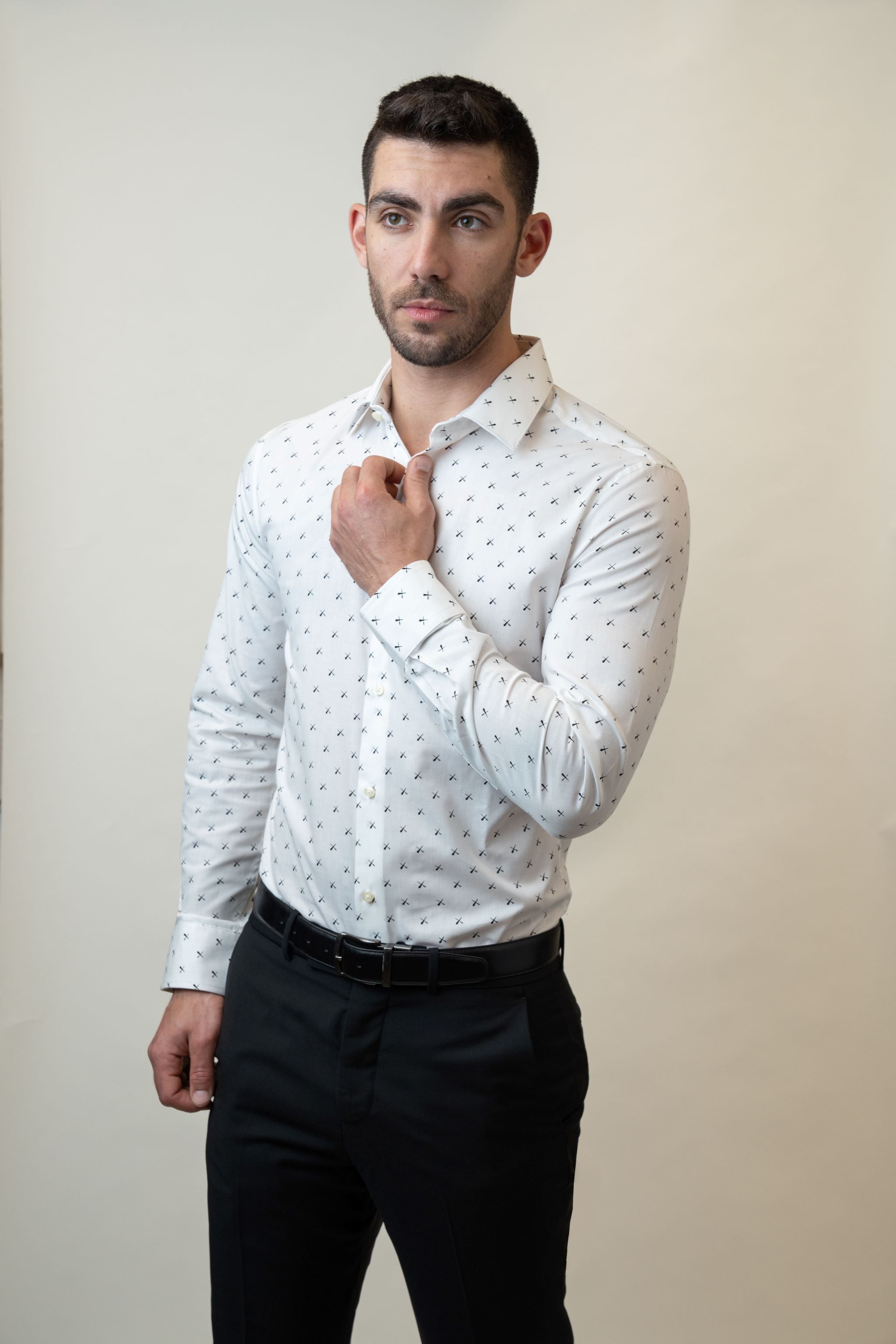 Scissors 100% Cotton Men's Custom Tailored Dress Shirt(MUK2) Scissors 100% Cotton Men's Custom Tailored Dress Shirt(MUK2)