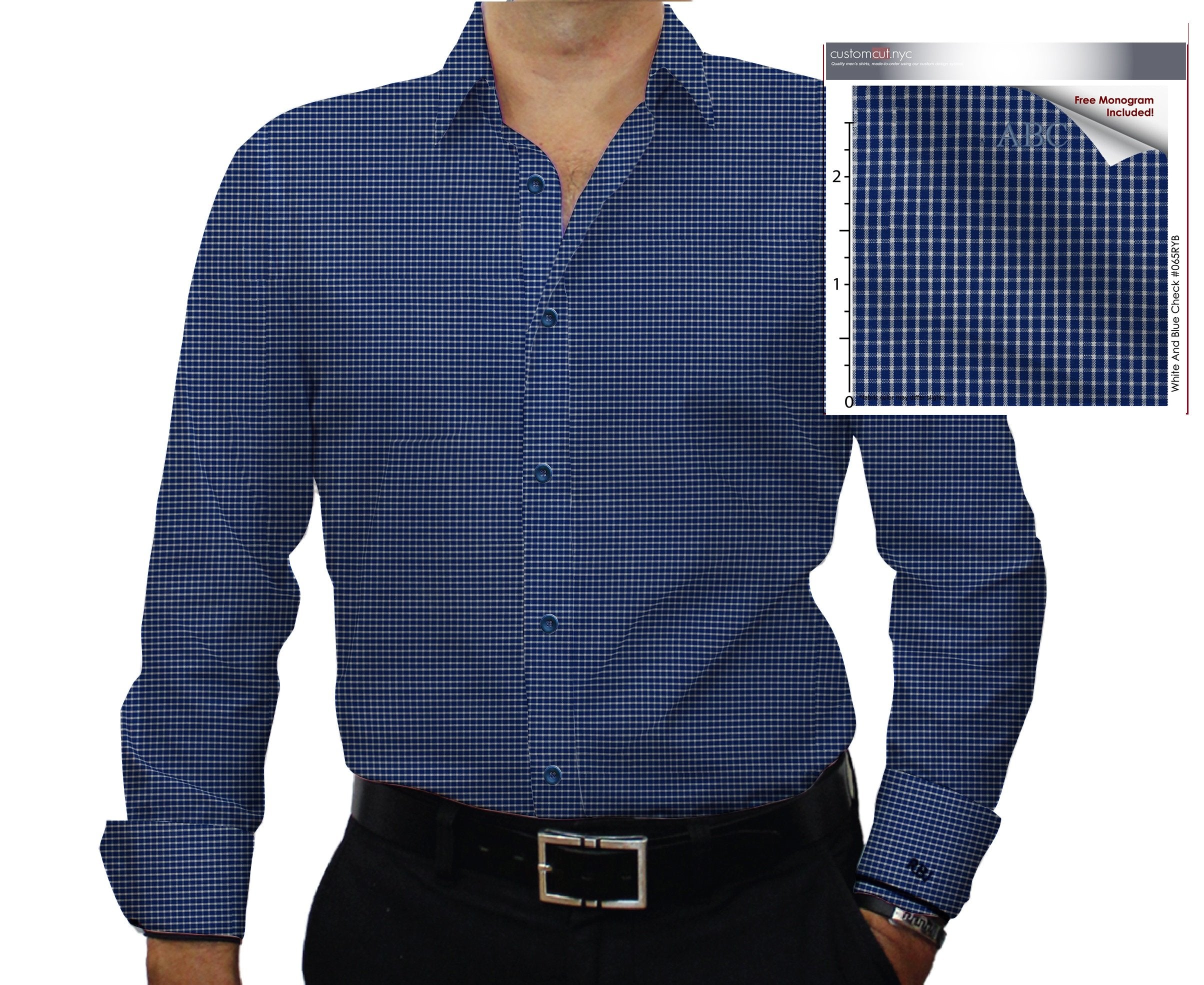 Fine Counts Cotton Royal Blue Custom Monogrammed Dress Shirt (#065RYB) gs Fine Counts Cotton Royal Blue Custom Monogrammed Dress Shirt (#065RYB) gs