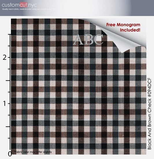 Super Soft Med Check Purple Black Fine Counts Cotton Custom Monogrammed Dress Shirt (#094DPR)