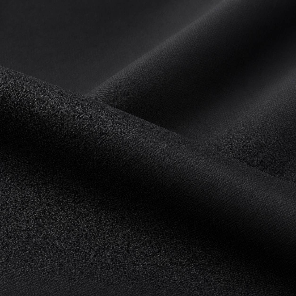 Black Solid Stretch Cotton - Custom Tailored Dress Shirt