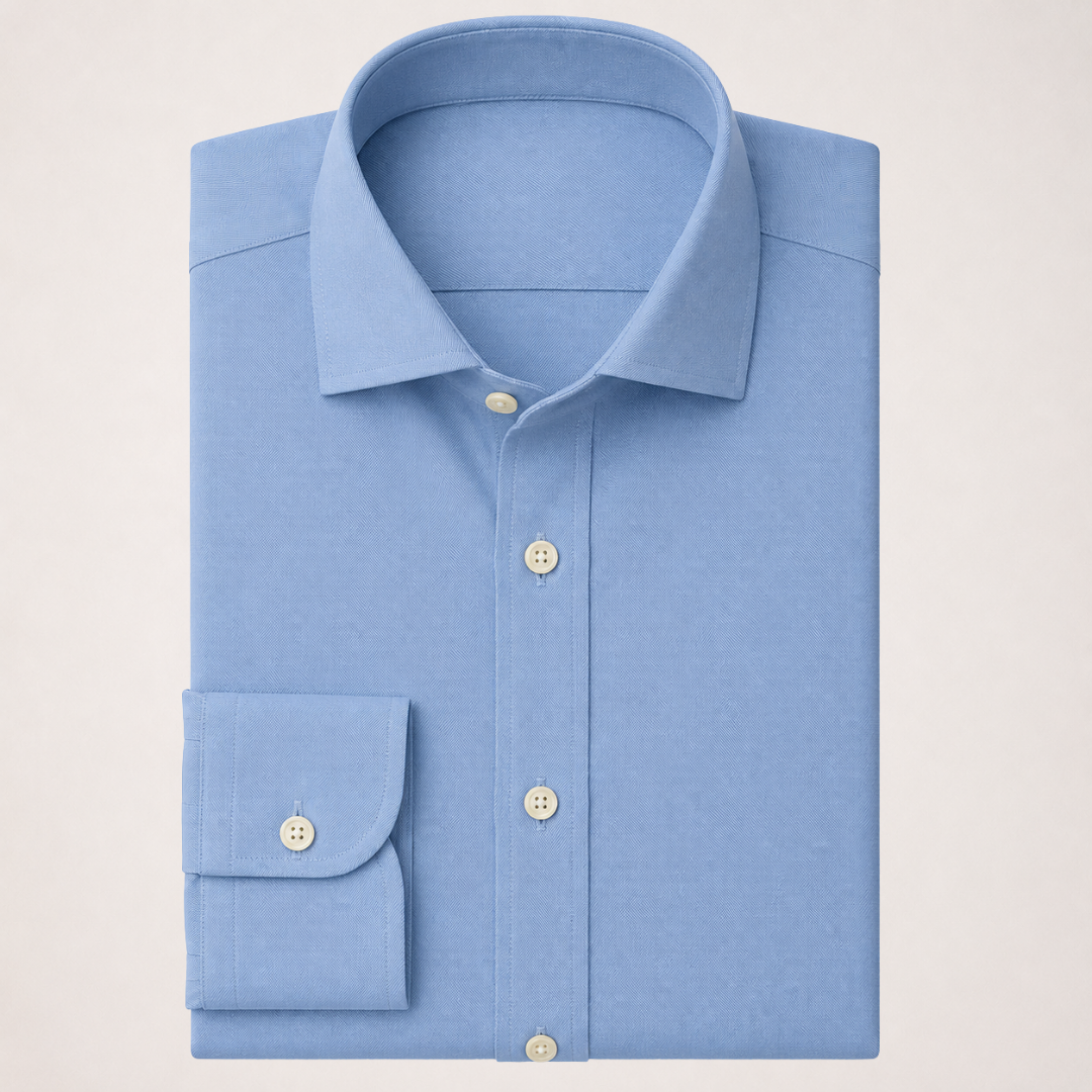 Cavalry Twill Ceylon Blue Wrinkle Free 100's Count Dress Shirt (#cc1002)