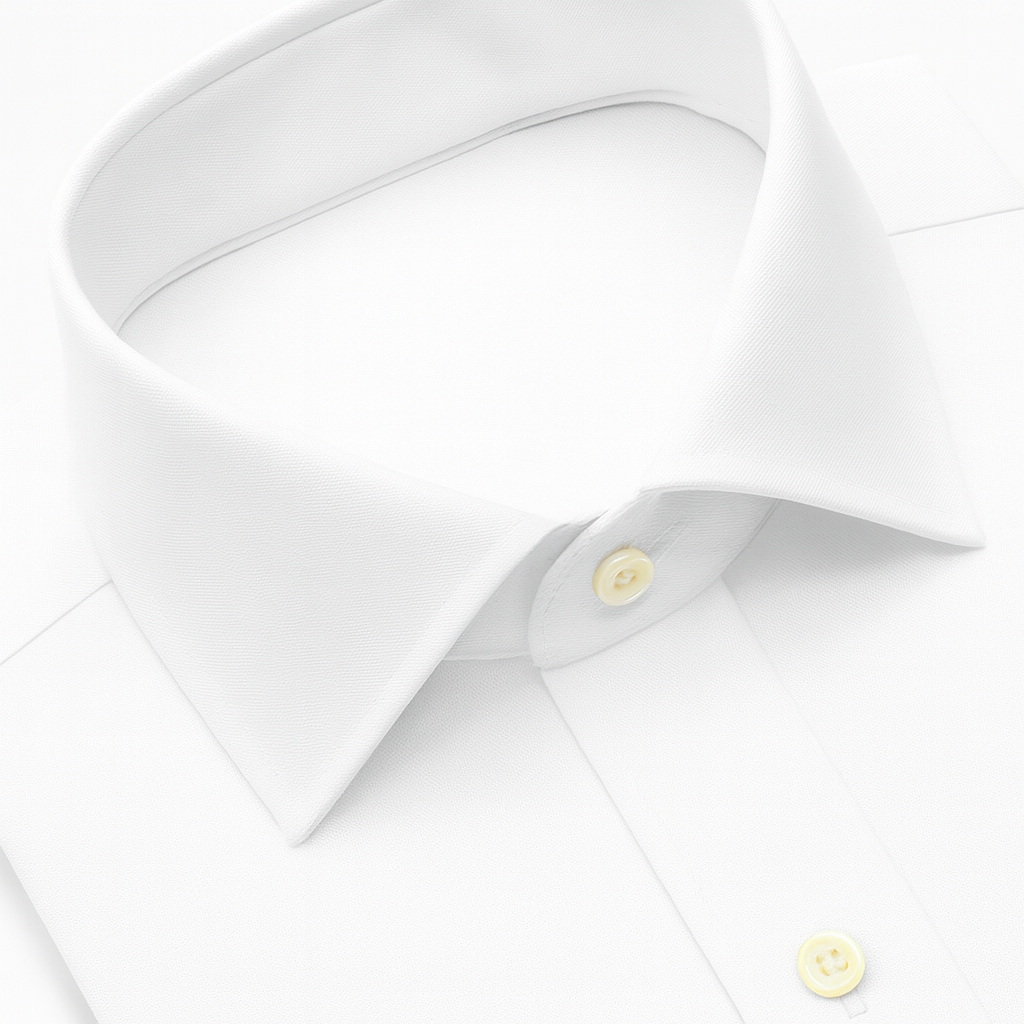 Mini Oxford Pure White Non Iron - Custom Dress Shirt