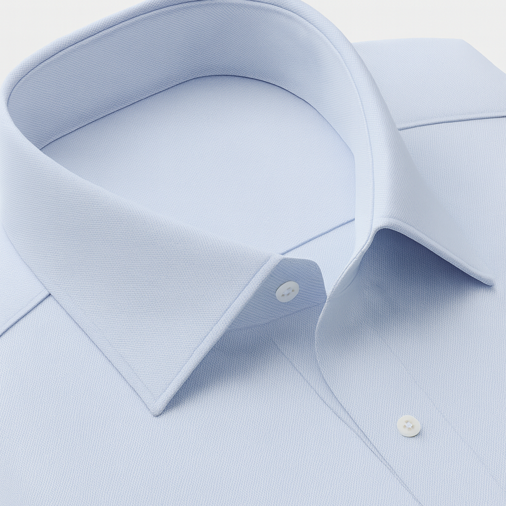 Pale Blue Non Iron Solid - Custom Dress Shirt