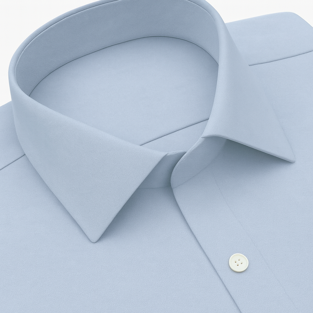 Cavalry Twill Light Blue Wrinkle Free 100's Count - Custom Dress Shirt