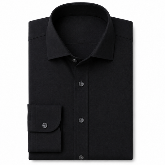 Mini Oxford Black Non Iron Solid - Custom Dress Shirt