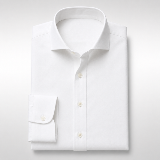 Mini Oxford Pure White Non Iron - Custom Dress Shirt