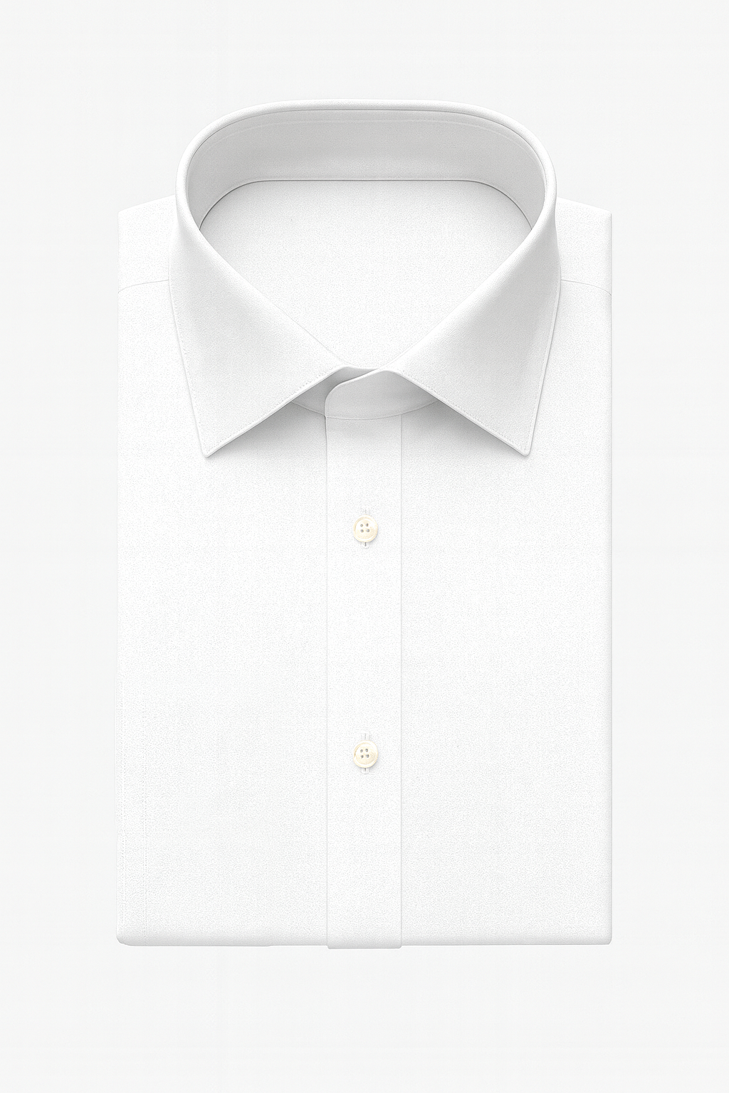 White Stretch Cotton - Custom Fitted Dress Shirt