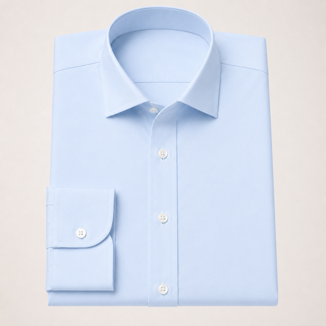 Light Blue Cotton Stretch - Custom Dress Shirt