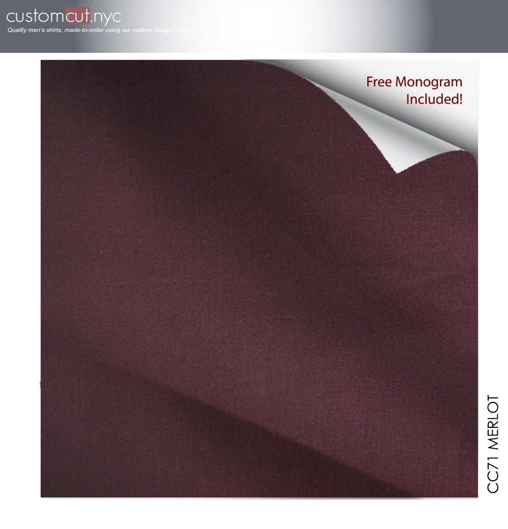 merlot dress shirt Athletic Fit Dress Shirt in Burgundy L