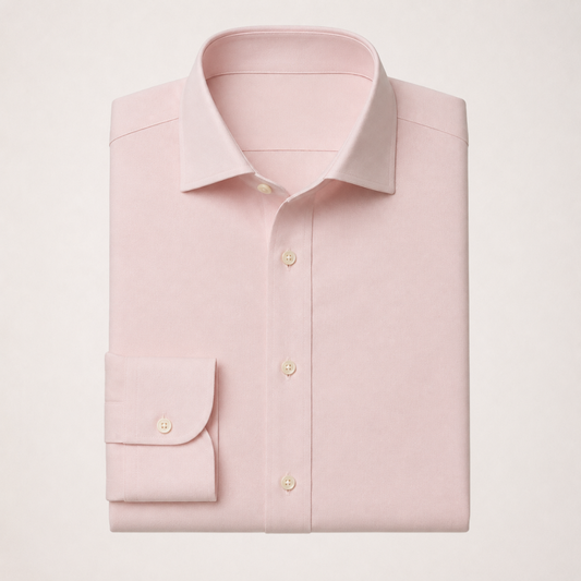 Wrinkle Free Cotton Stretch Pink Dress Shirt (Item cc69)