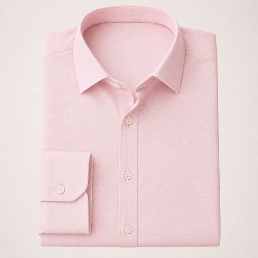 Mini Oxford Peach Pink Non Iron Solid - Custom Dress Shirt
