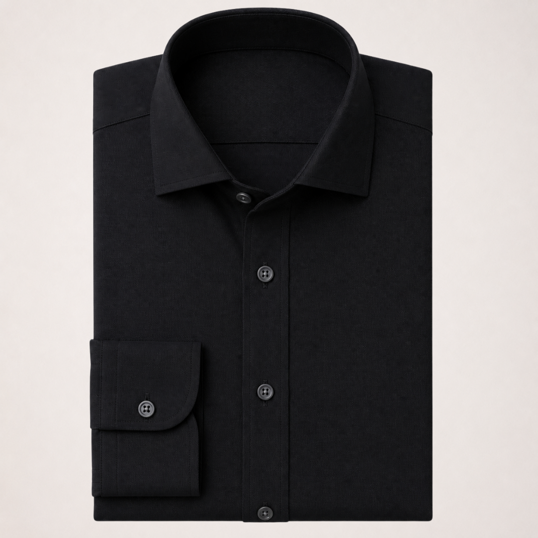 Mini Oxford Black Non Iron Solid - Custom Dress Shirt