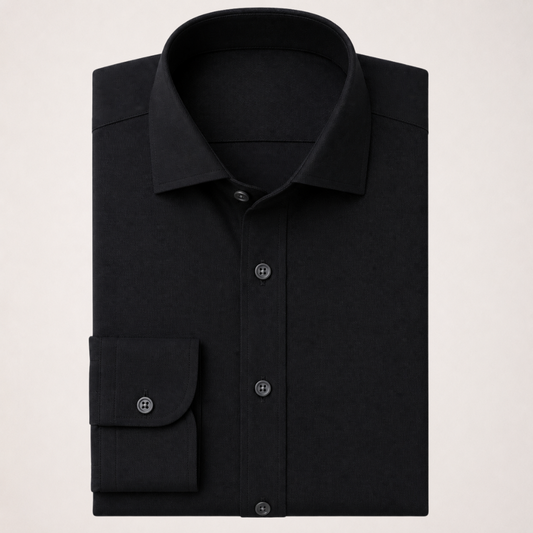 Mini Oxford Black Non Iron Solid - Custom Dress Shirt