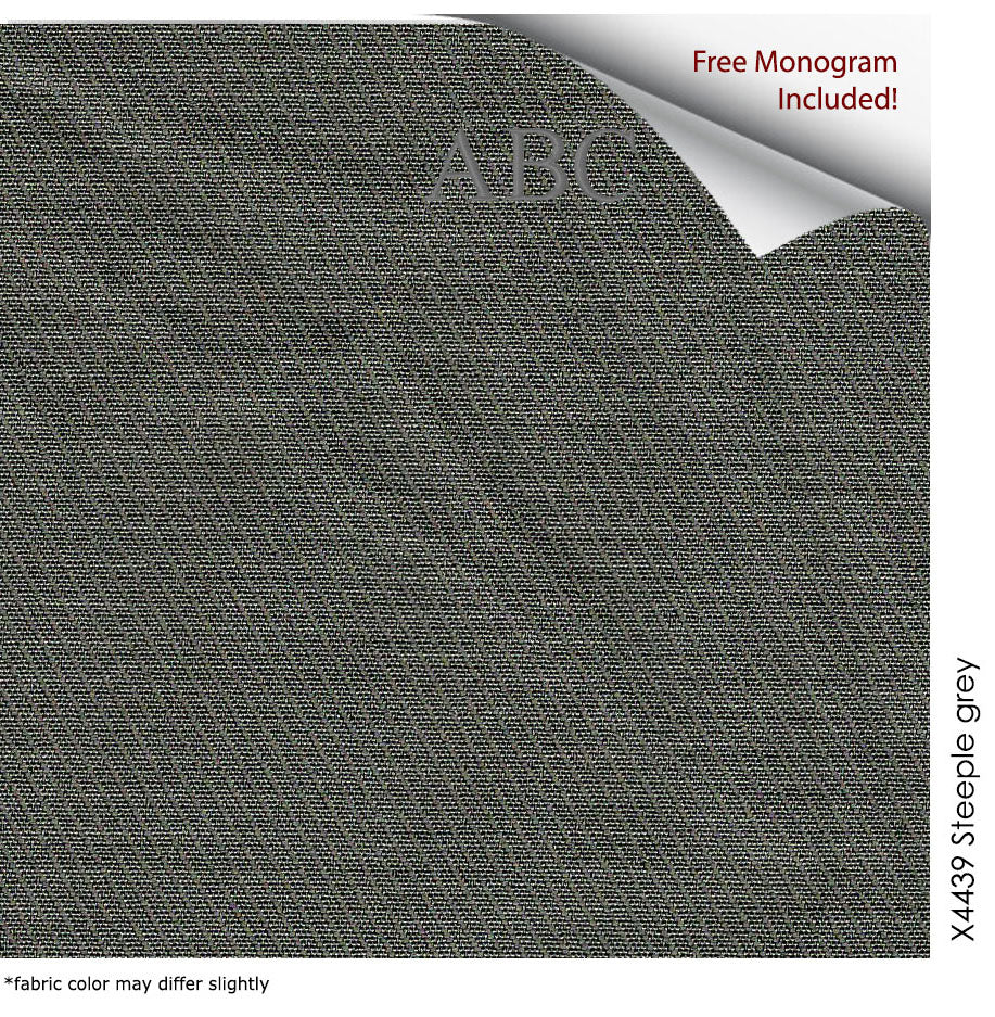 Steeple Grey Tech Flex Solid Twill Textured Shirt (X4439)