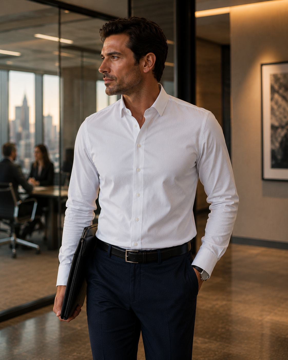 Mini Oxford Pure White Non Iron