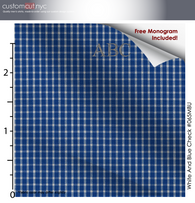 Fine Counts Cotton Ocean Blue Custom Monogrammed Dress Shirt (#065MBU)