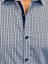 Long Sleeve Printed Woven Shirt Bright White (E16)