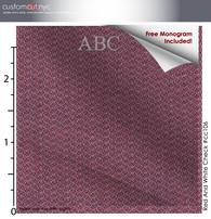 Deep Red Texture #cc106, 100% Cotton, Men's Monogrammed Custom Tailored Shirt