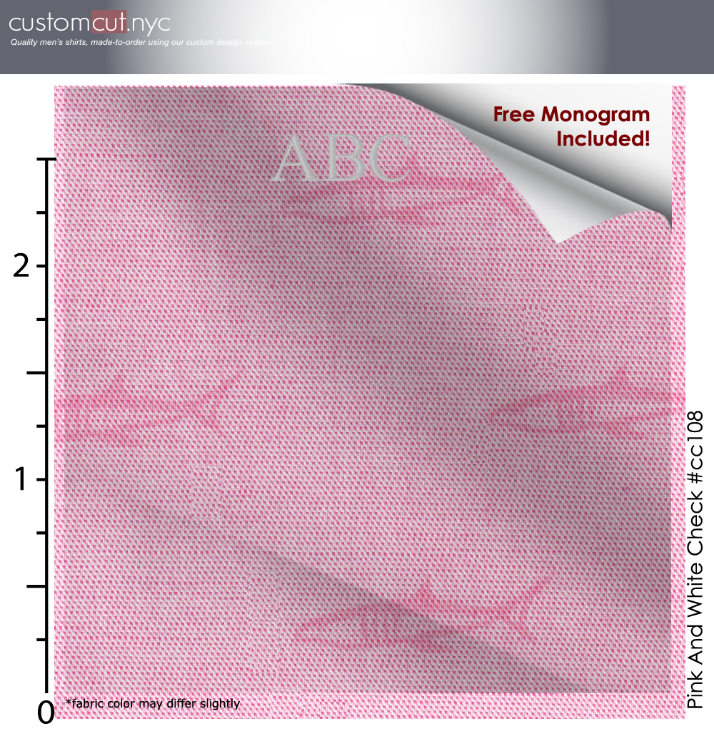 Pink Sharks on Mini Oxford #cc108, 100% Cotton, Men's Monogrammed Custom Tailored Shirt