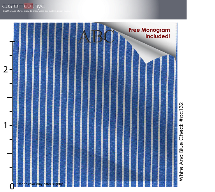 Copy of High Counts Sateen Finish Stripe  Blue (CC132)