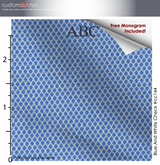Fine Count Sateen Finish Blue Diamond Texture #cc144, Men's Custom Dress Shirt