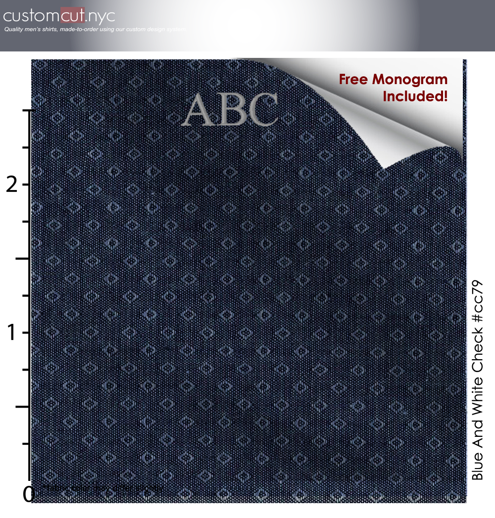 Mini Argile #cc79, 100% Cotton, Men's Monogrammed Custom Tailored Shirt