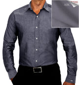 Black/White Texture Button Down Dress Shirt  (NF23)