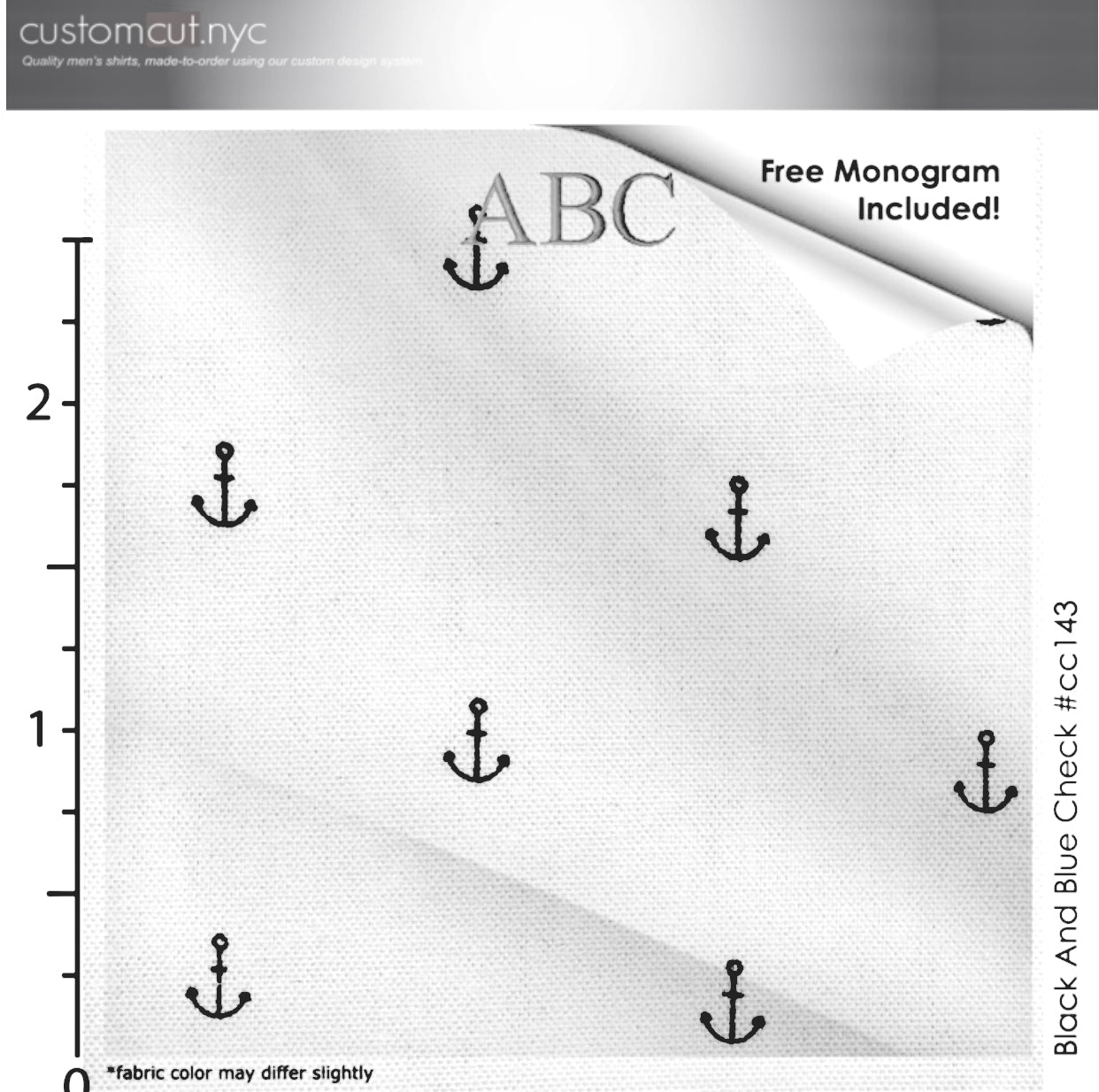 White Printed Custom White monogrammed (ITEM #cc143)