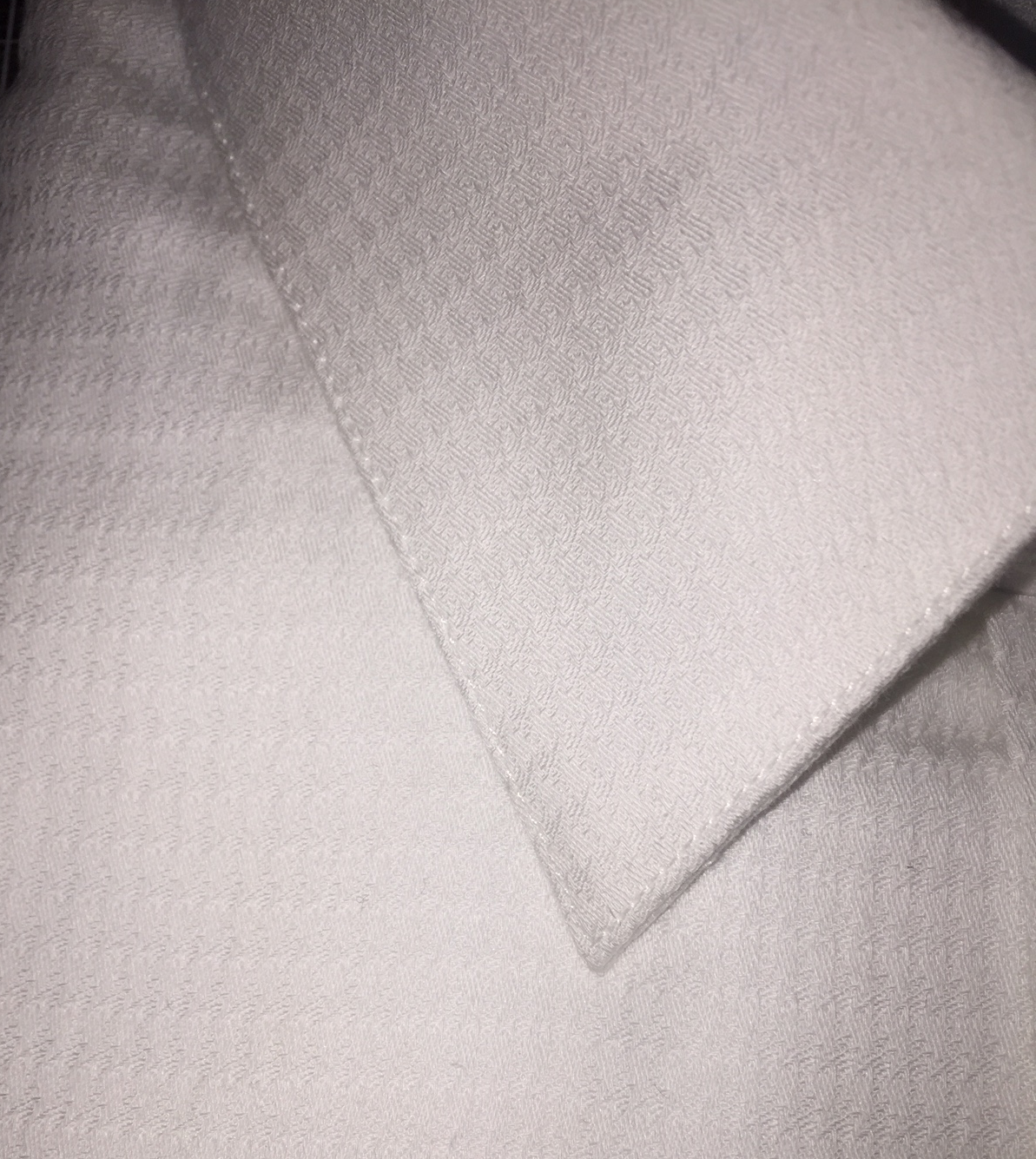 White Texture #cc2, 100% Cotton Men's Monogrammed Custom Dress Shirt.