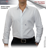 Monogrammed Men's Shirts - White monogrammed (ITEM #cc68) gs