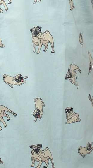 Short Sleeve Printed Button Shirt -Bull Dog 100% Cotton gs