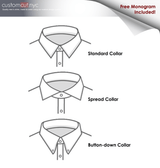 Tie Set, Stretch Easy Care White Diamond Texture #cc126, Men's Custom Dress Shirt. gs