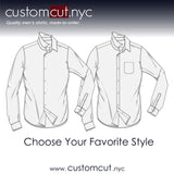 Super Soft Med Check Wine Fine Counts Cotton Custom Monogrammed Dress Shirt (#094WNE)